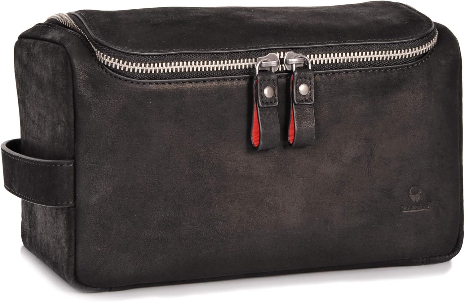 Premium Leather Toiletry Bag - Travel-Ready with Hanging Design