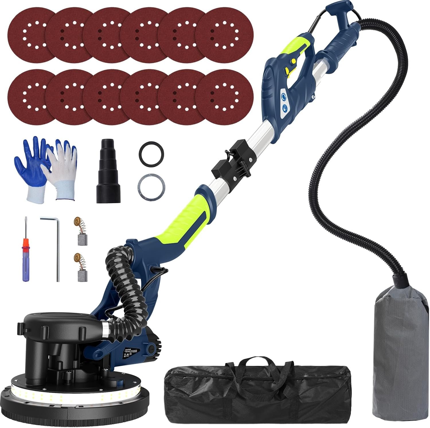 Dust-Free Drywall Sanding: 750W Pro Sander with Vacuum