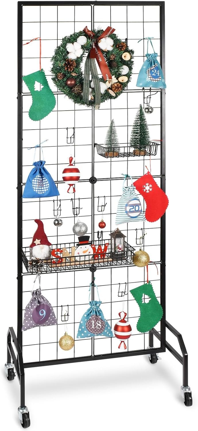 Double-Sided Gridwall Display Stand for Maximum Retail Visibility