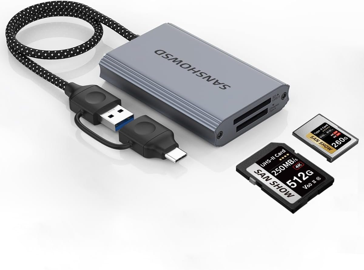 Dual-Slot CFexpress & SD Card Reader - 10Gbps Pro Speed