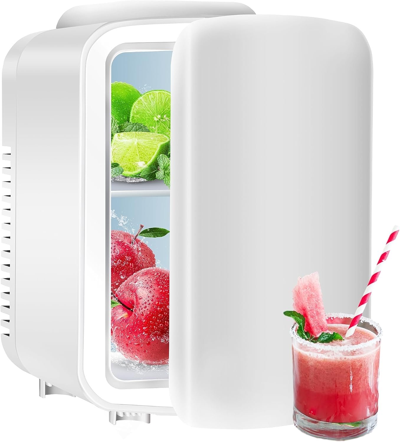 Dual-Temp Portable Mini Fridge: 6 Can Capacity