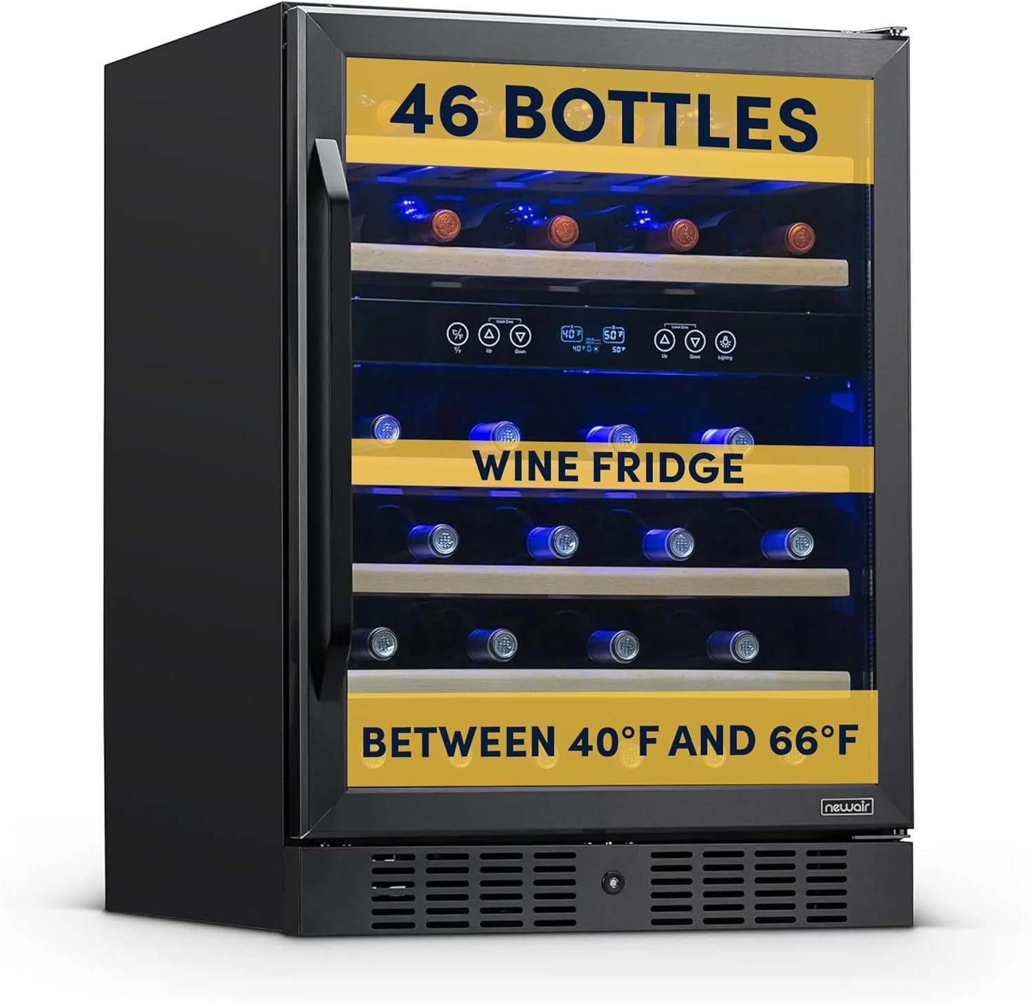Dual Zone Wine Fridge: Perfect Temperature for 46 Bottles