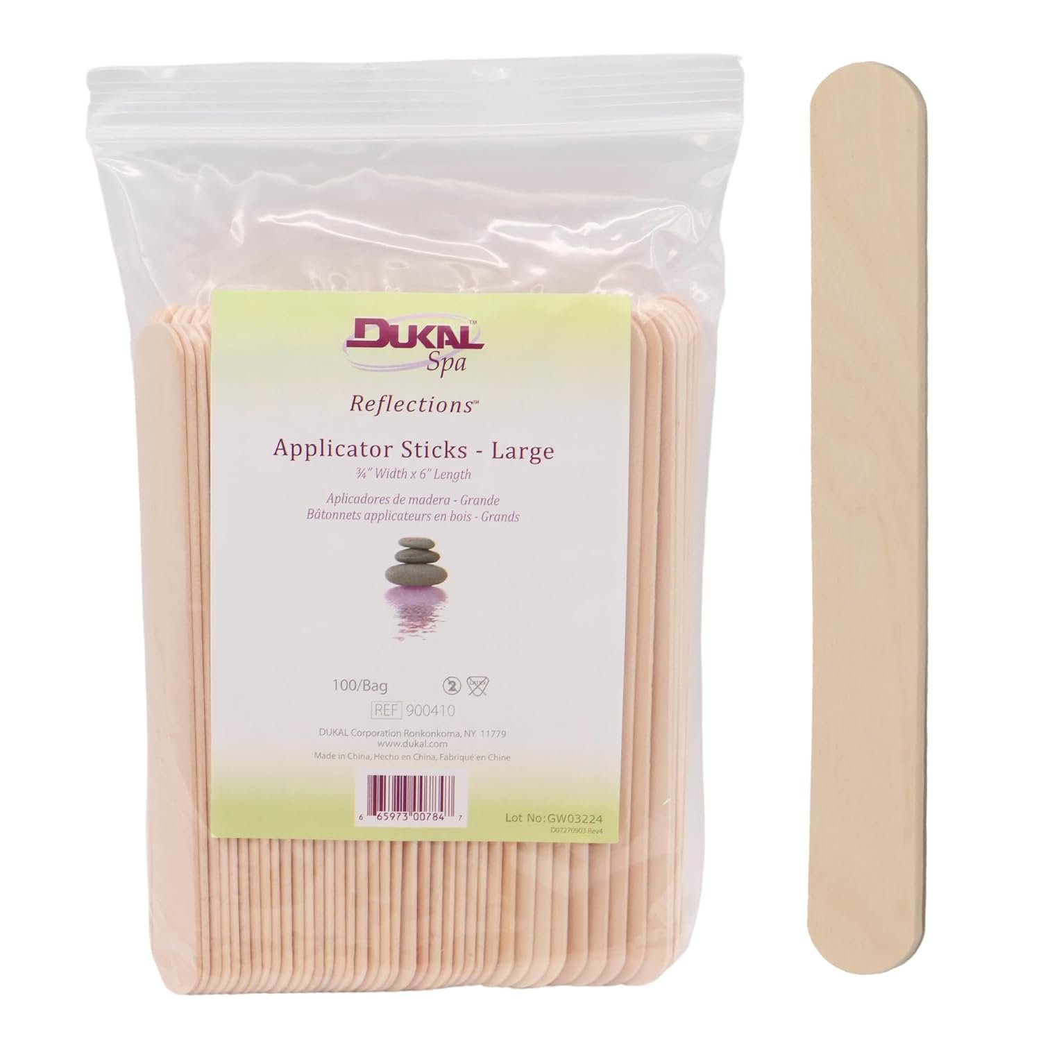 Dukal Large Wooden Wax Sticks for Effortless Waxing