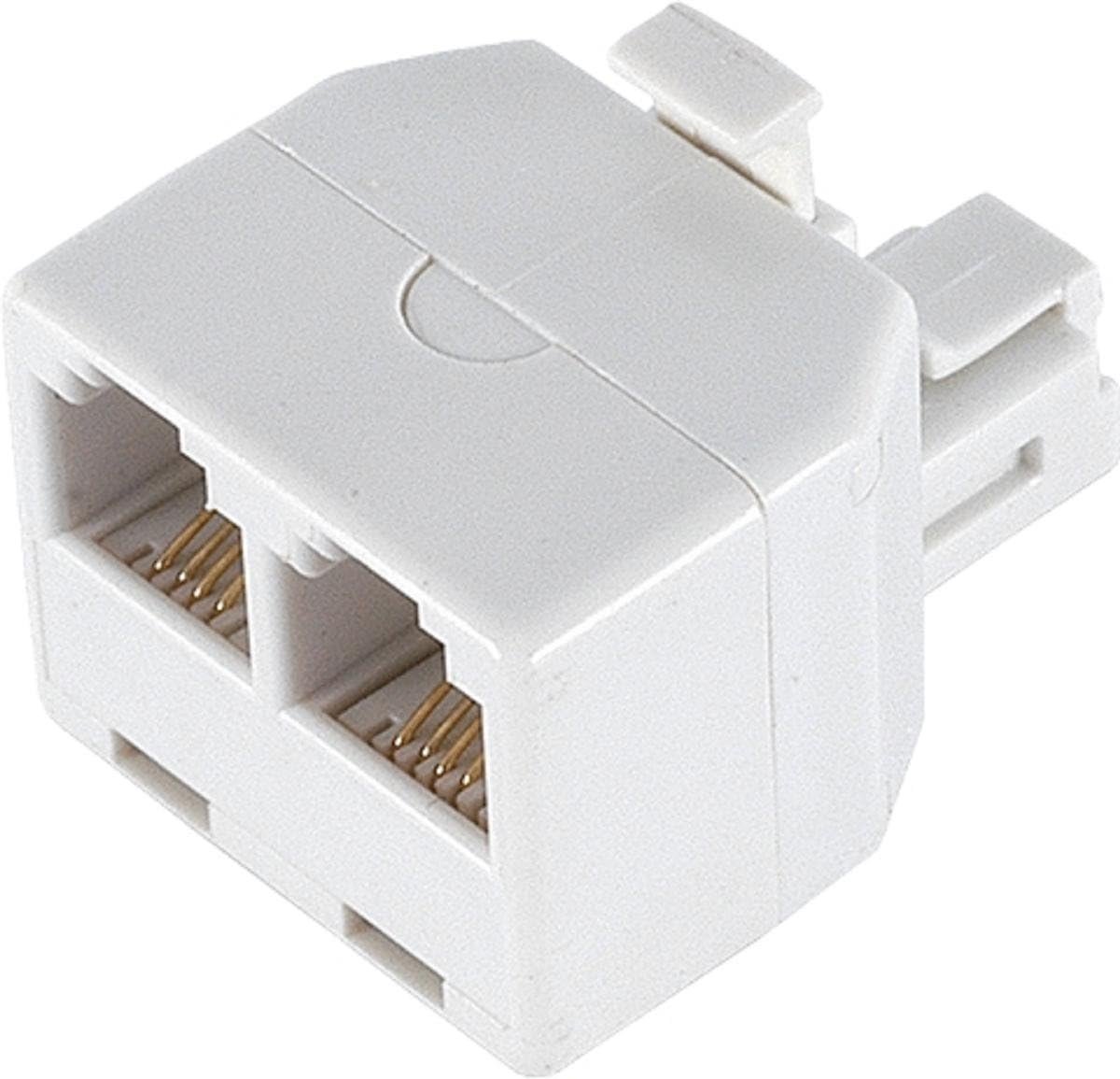Versatile Duplex Wall Jack Adapter for Telephones