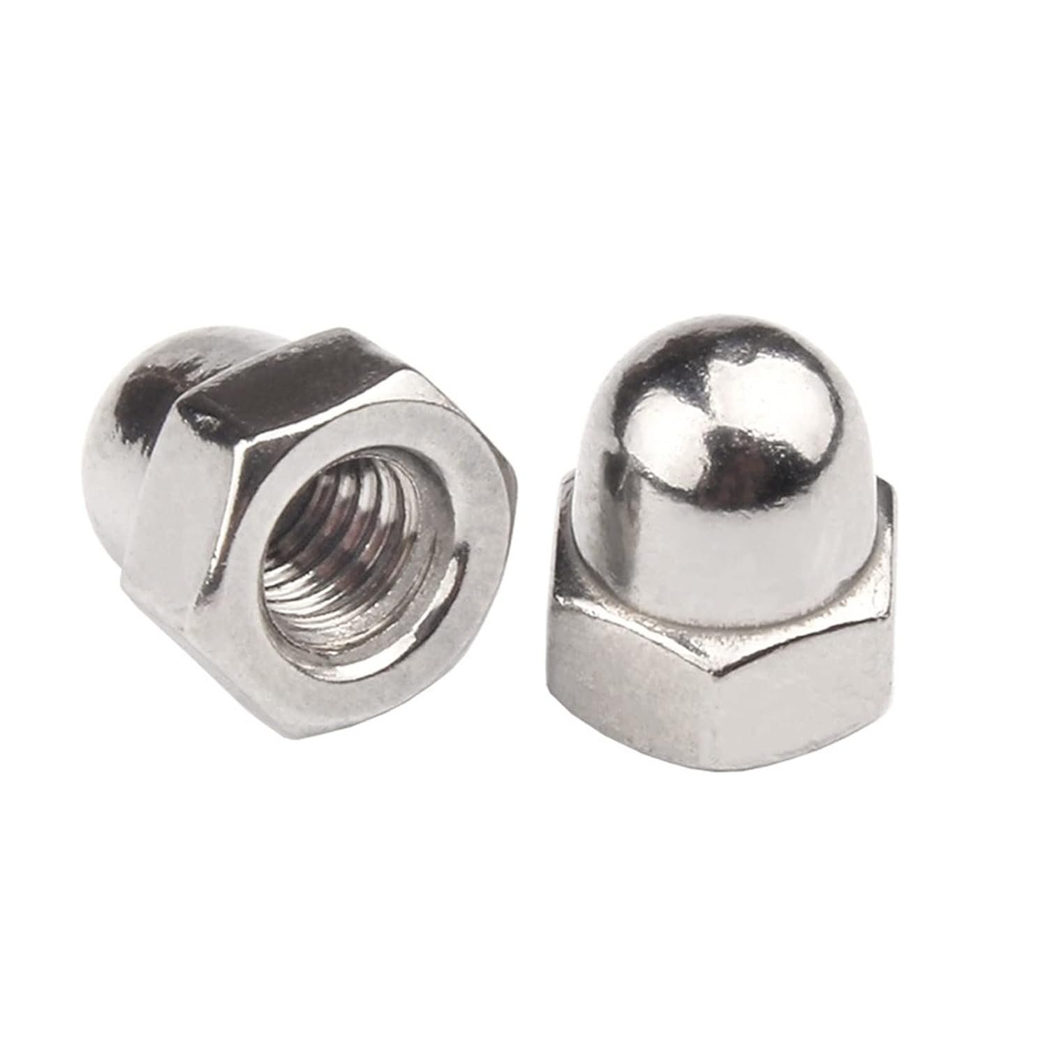 Durable 304 Stainless Acorn Cap Nuts - 10 Pack