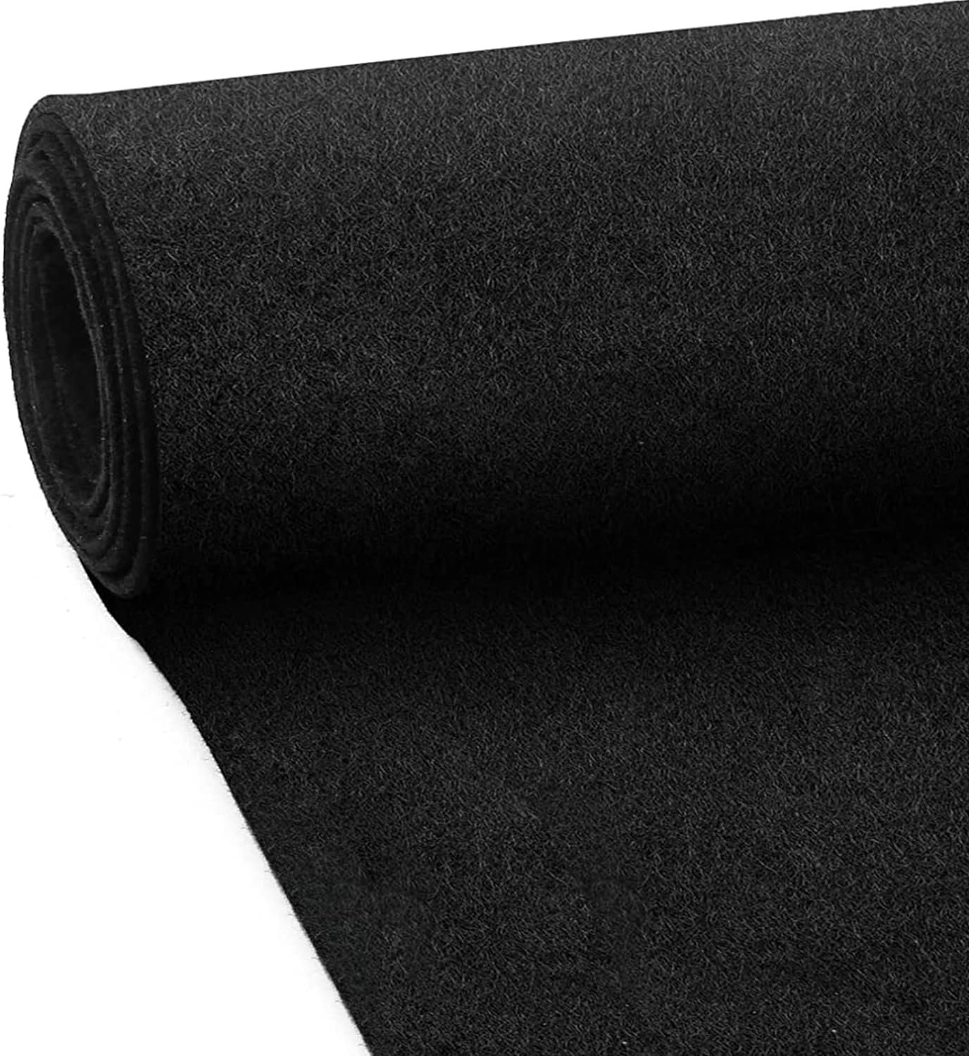Durable 40x70 Black Underfelt Carpet for RV, Boat & More