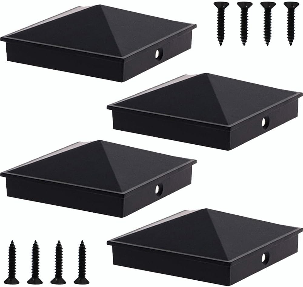 Durable Aluminum Pyramid Post Caps for Secure 4x4 Fencing