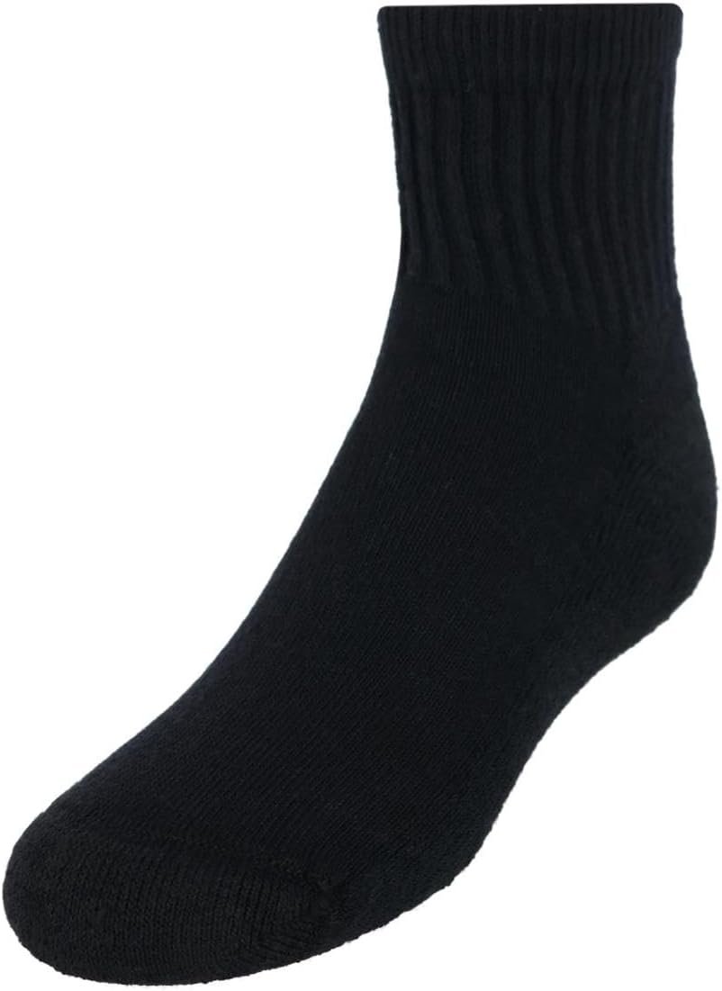 Durable Cushioned Ankle Socks for Boys - 12 Pairs