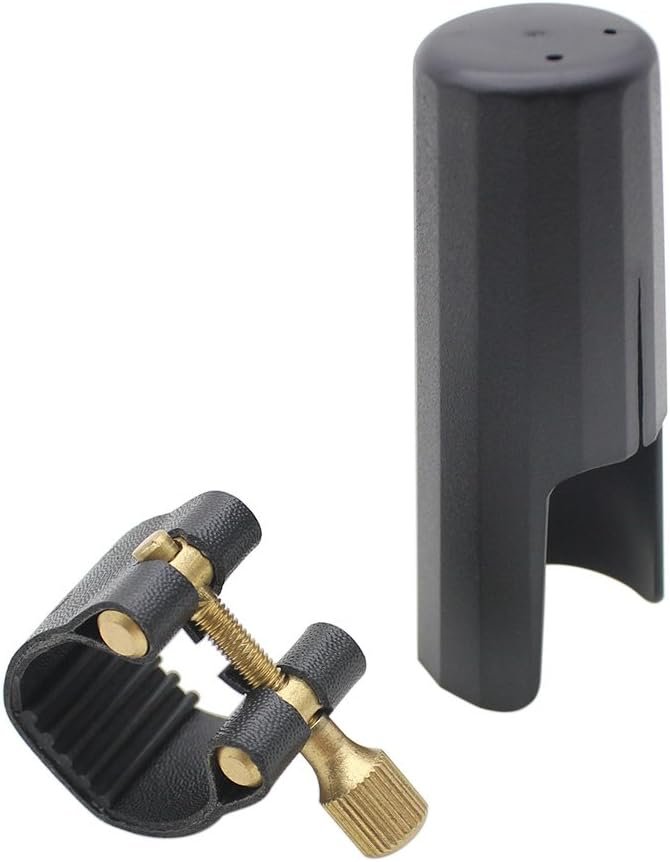 Durable Leather Ligature Secures Soprano Sax Reeds