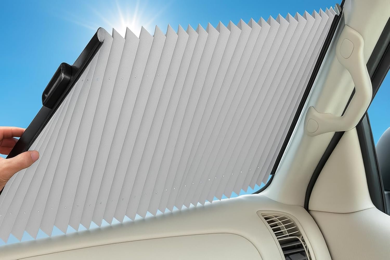 Easy-One Motion Windshield Sunshade - Cool Your Car Instantly