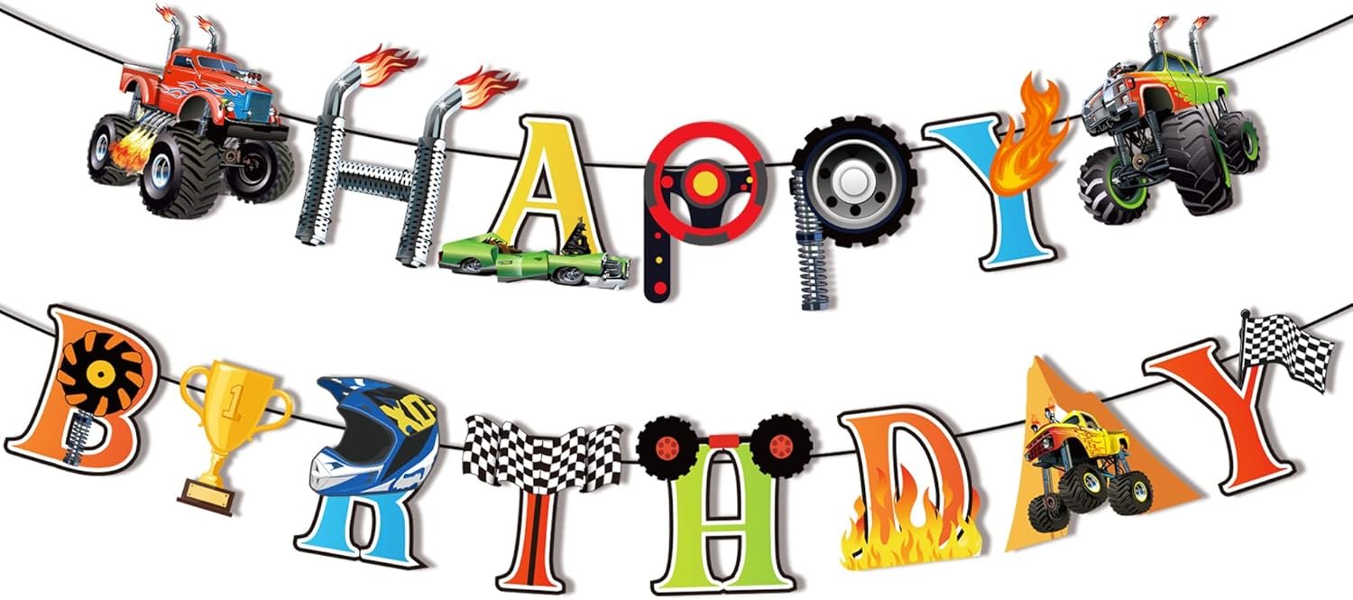 Easy Truck Birthday Banner - No Assembly Needed!