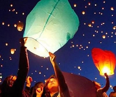 Eco Colored Wish Lanterns