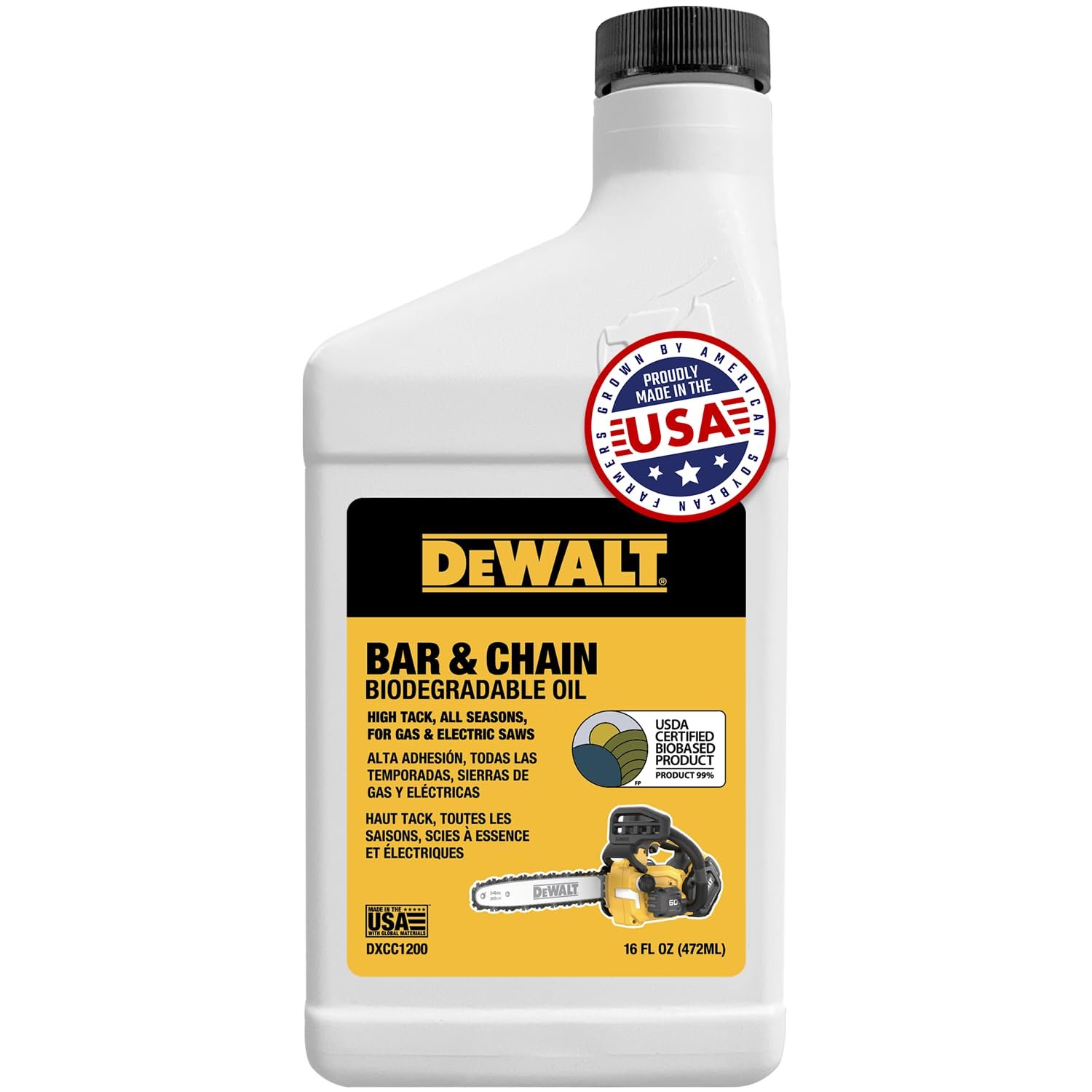 Eco-Friendly Biodegradable Bar & Chain Oil by DEWALT