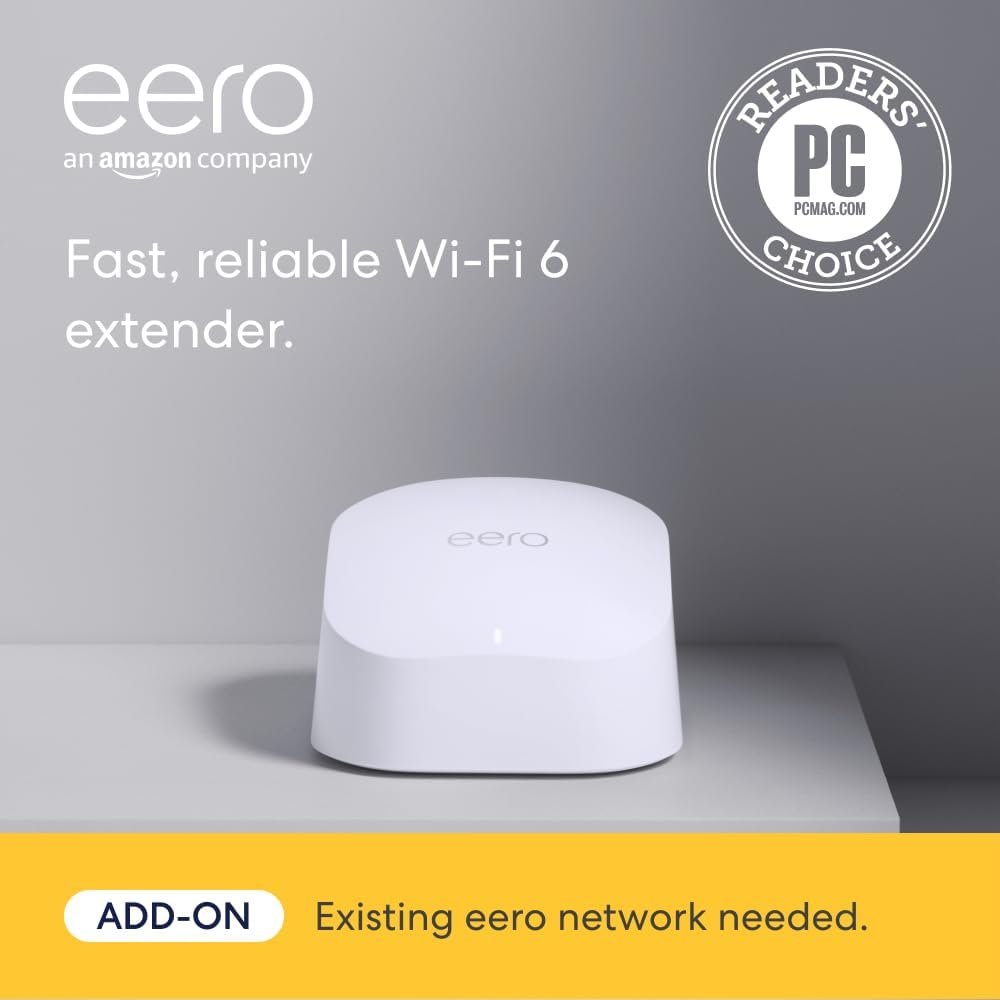 Boost Your Home Wi-Fi: eero 6 Mesh Extender adds 1,500 sq. ft. Coverage