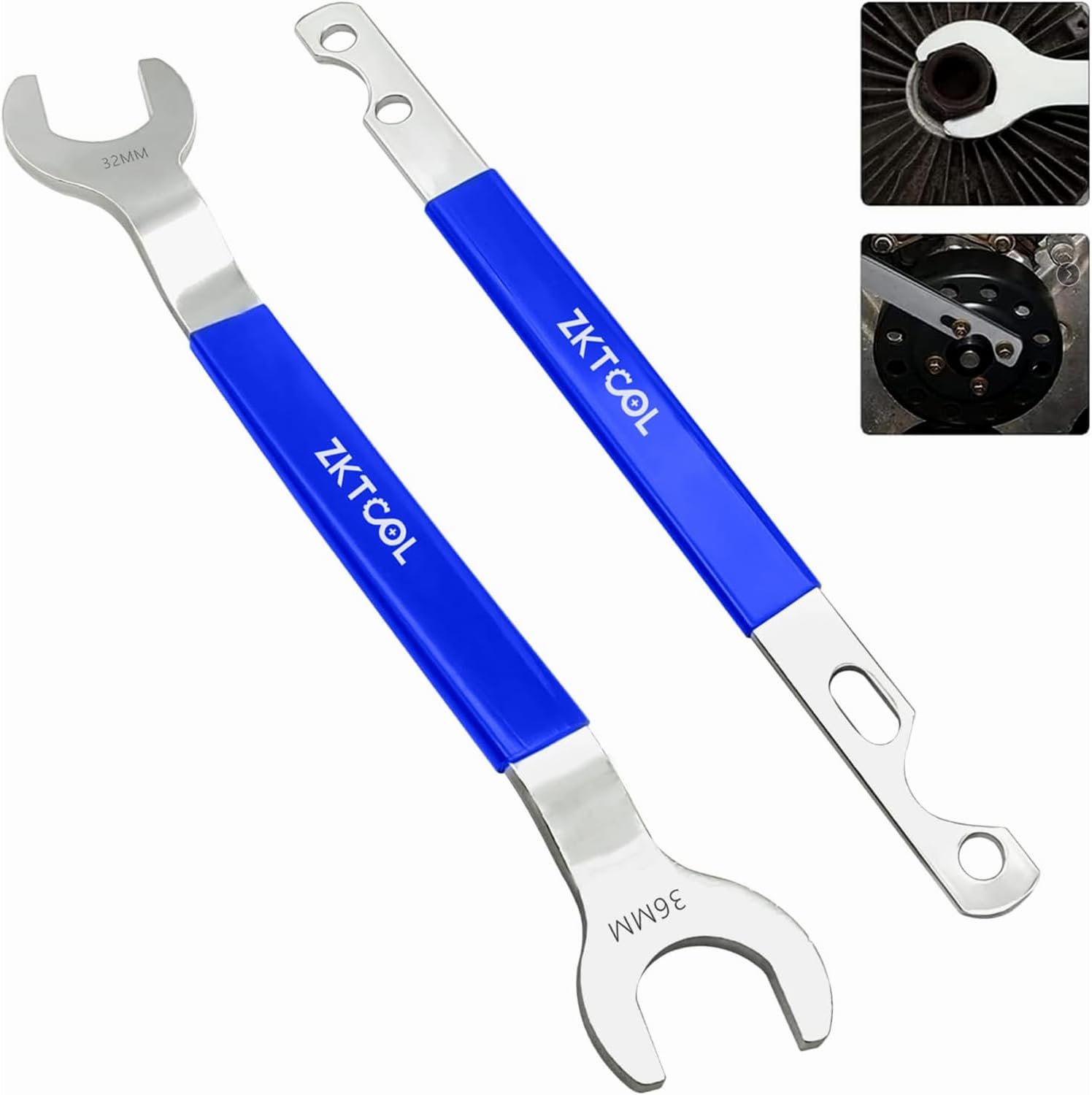 Effortless Fan Clutch Removal: 32mm & 36mm Wrench Set