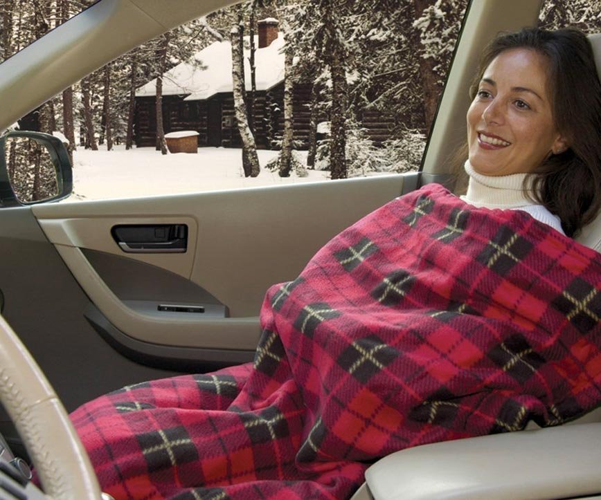 Electric Heated Fleece Travel Blanket