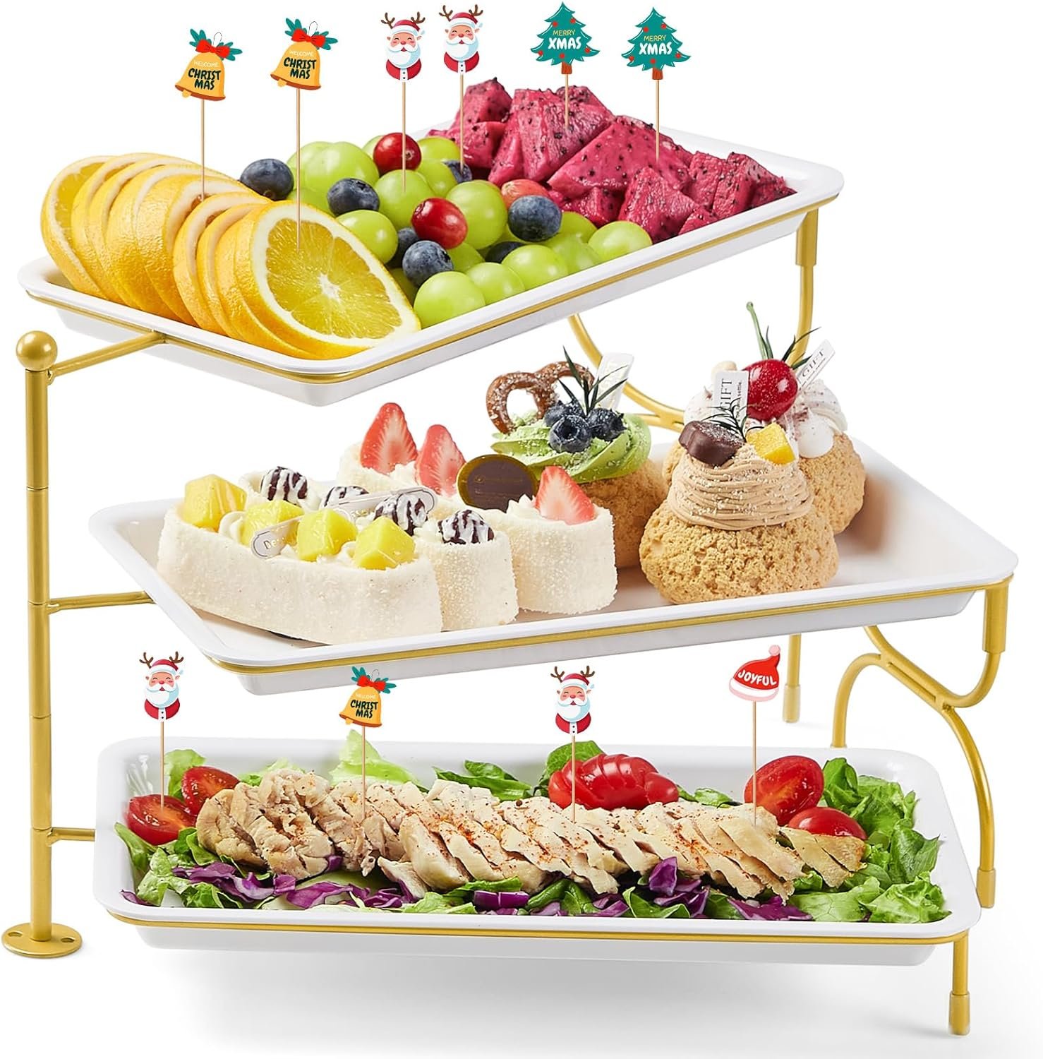 Elegant 3-Tier Serving Tray for Perfect Party Displays