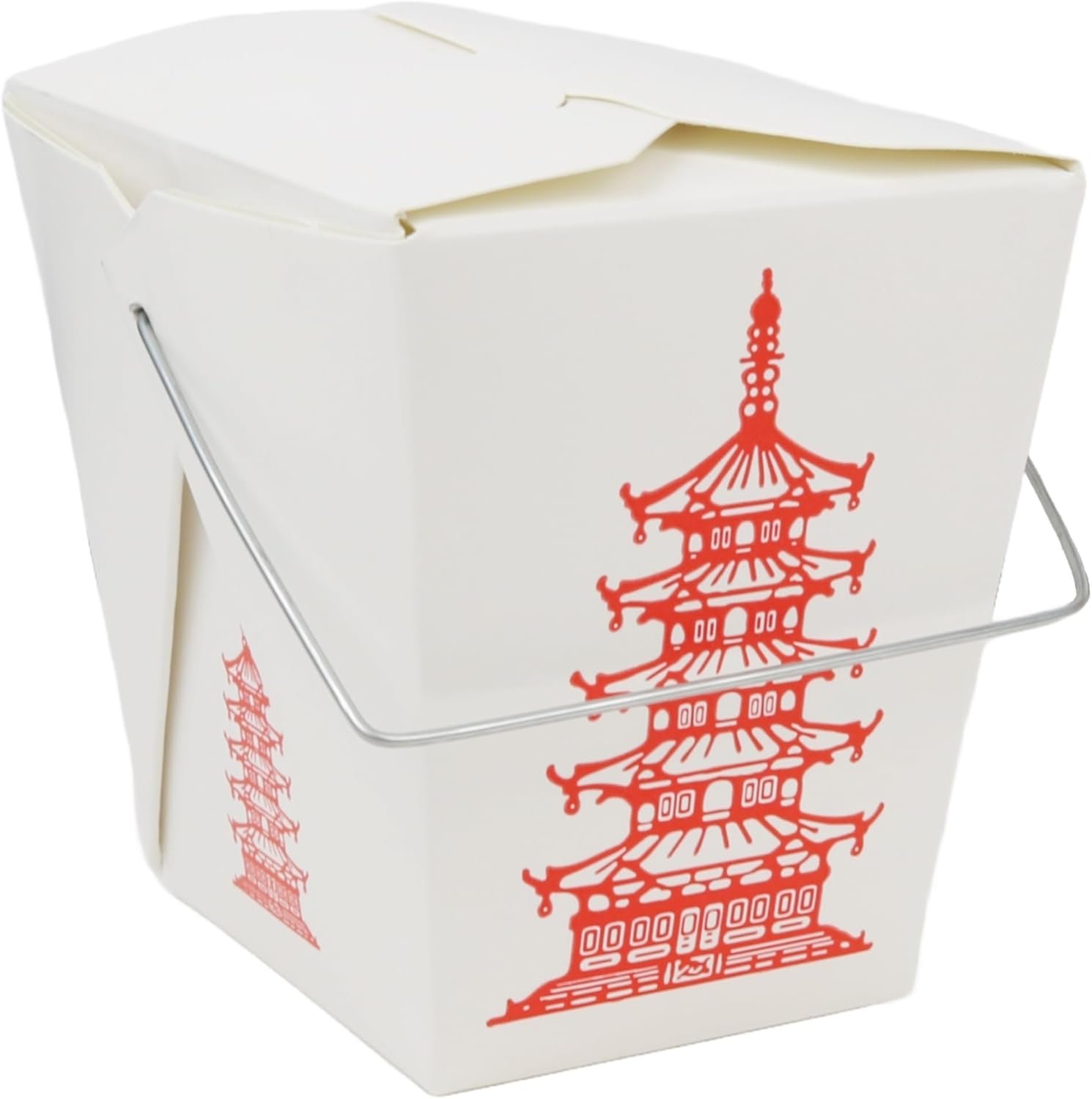 Elegant Chinese Takeout Boxes with Wire Handles