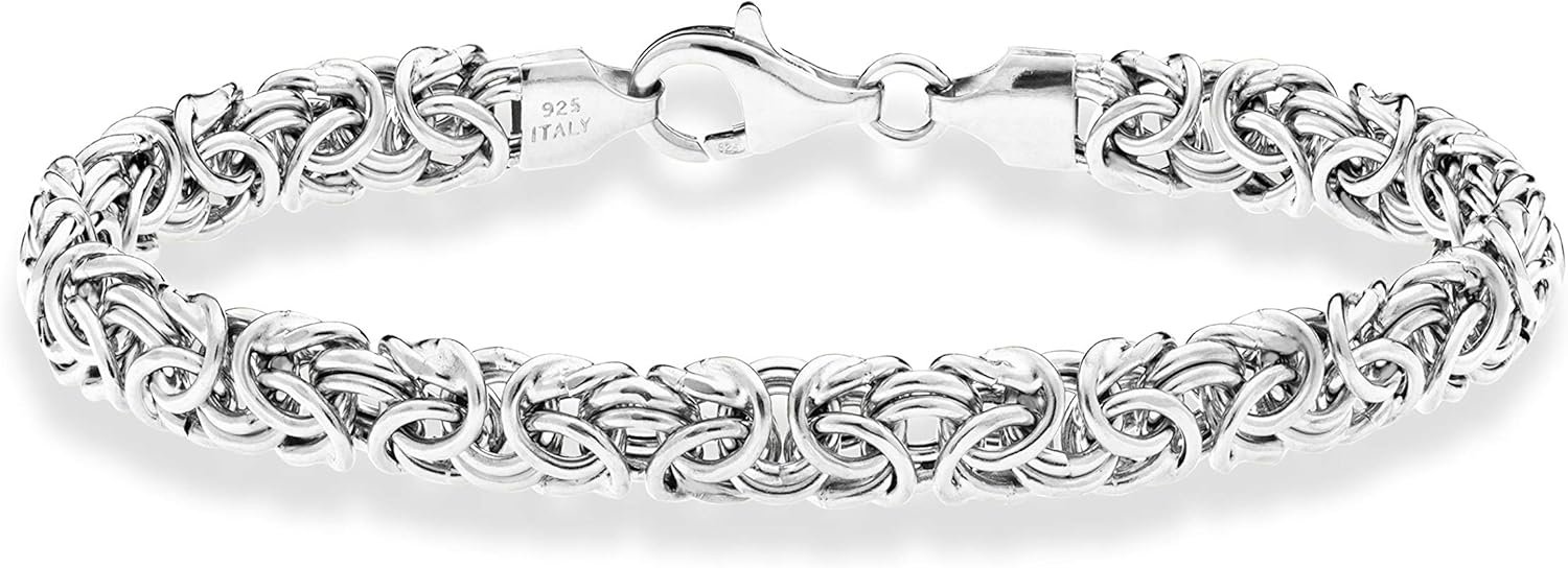 Elegant Handmade Italian Sterling Silver Bracelet