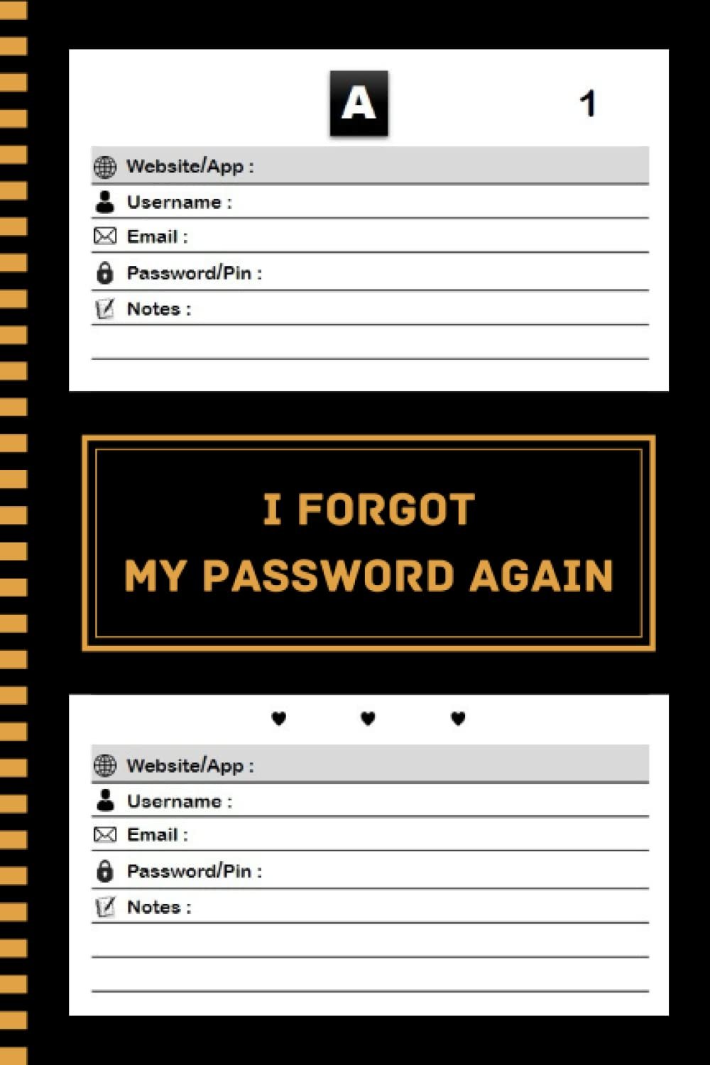 Elegant Password Book with Alphabetical Tabs