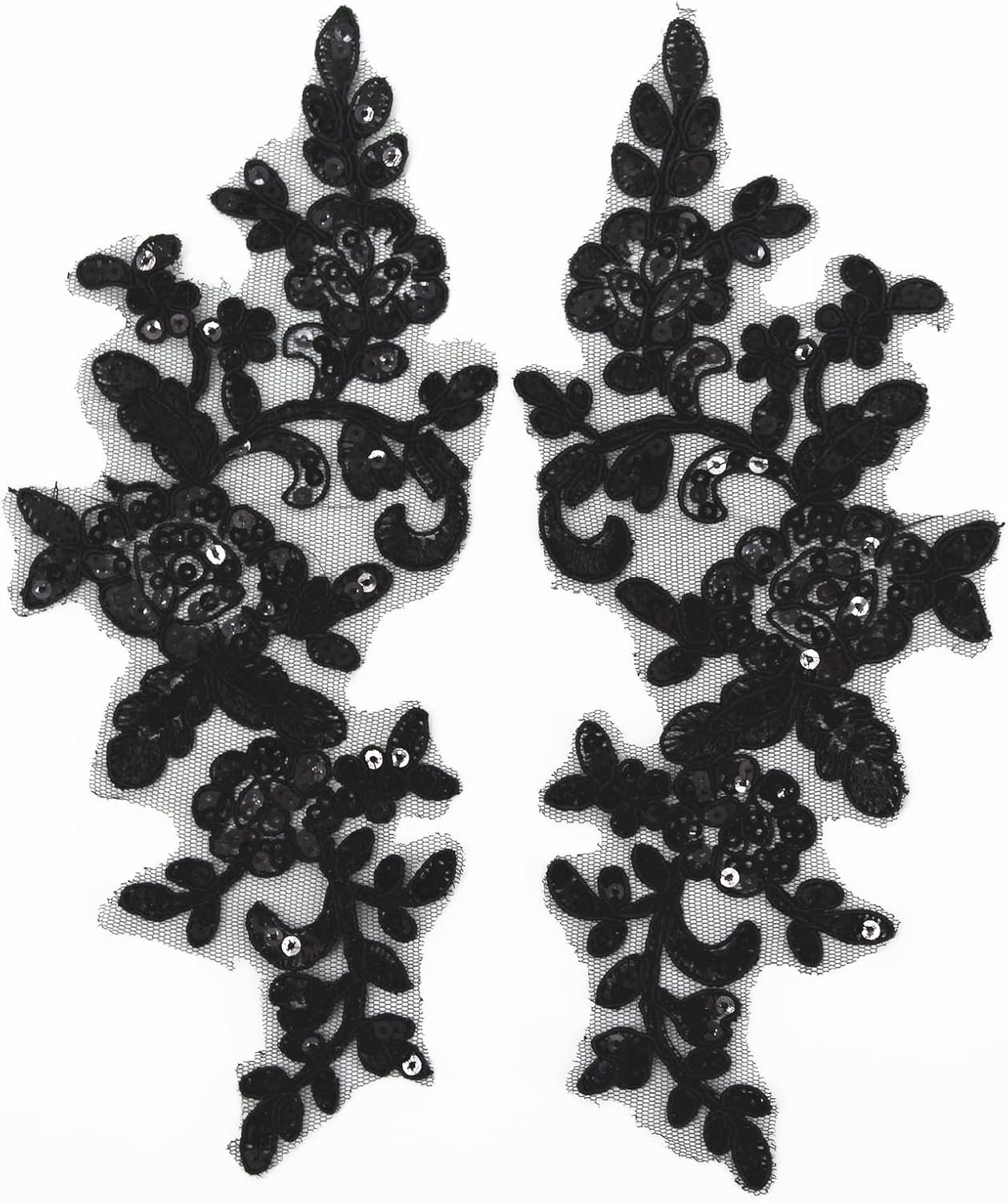 Elegant Sequin Lace Applique for Bridal DIY Crafts