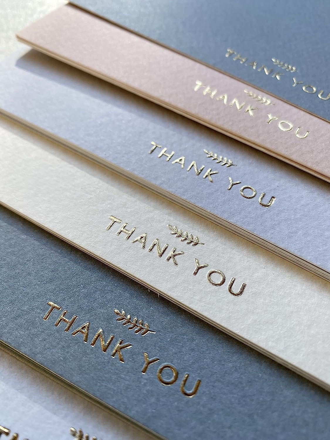Elegant Thank You Cards - 36 Pack with Embossed Envelopes