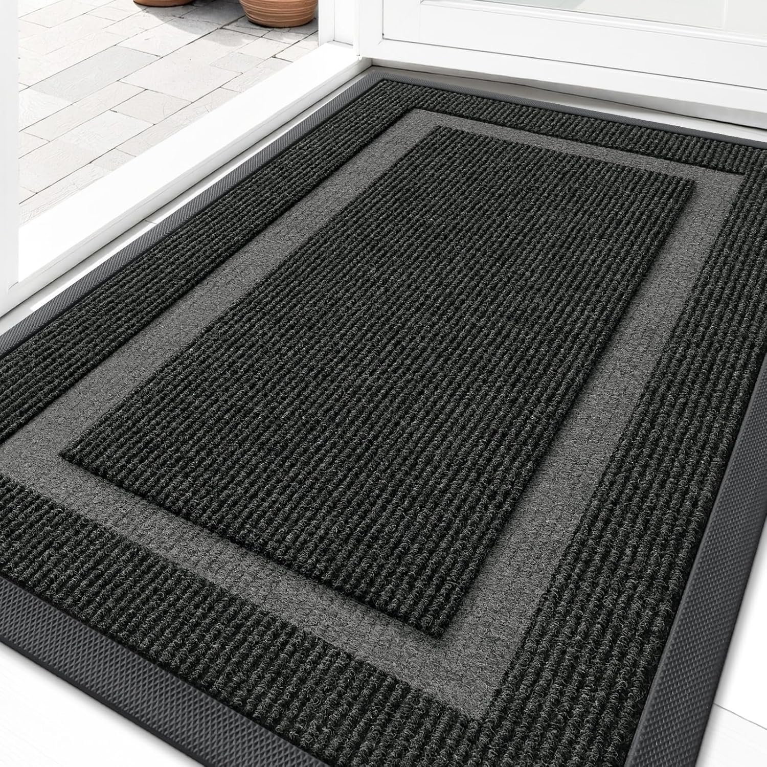 Elegant Waterproof Front Door Mat for All Seasons
