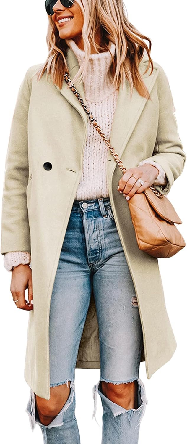 Elegant Wool Trench Coat for Women