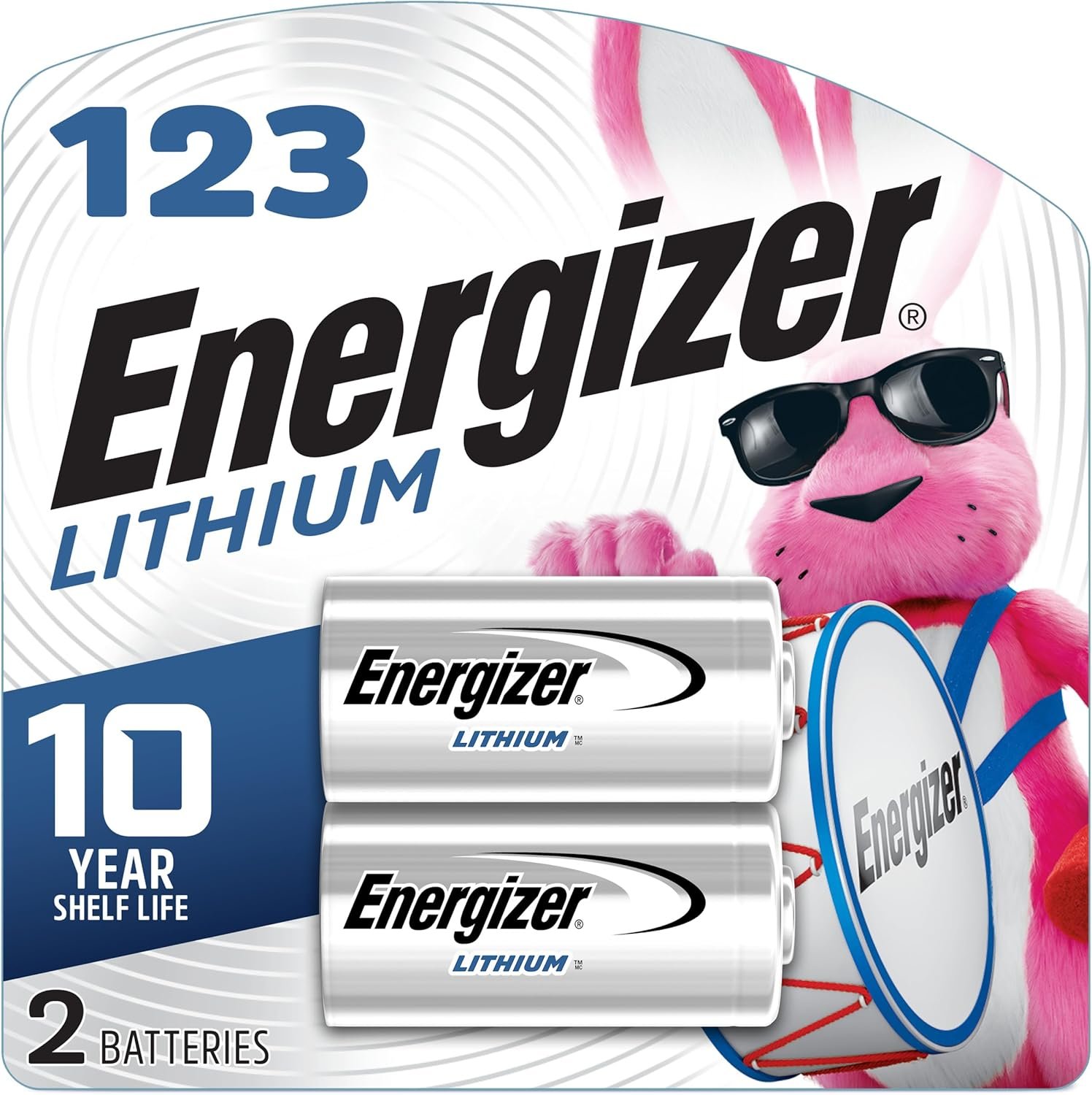 Reliable Energizer 123 Lithium Batteries (2 Pack)