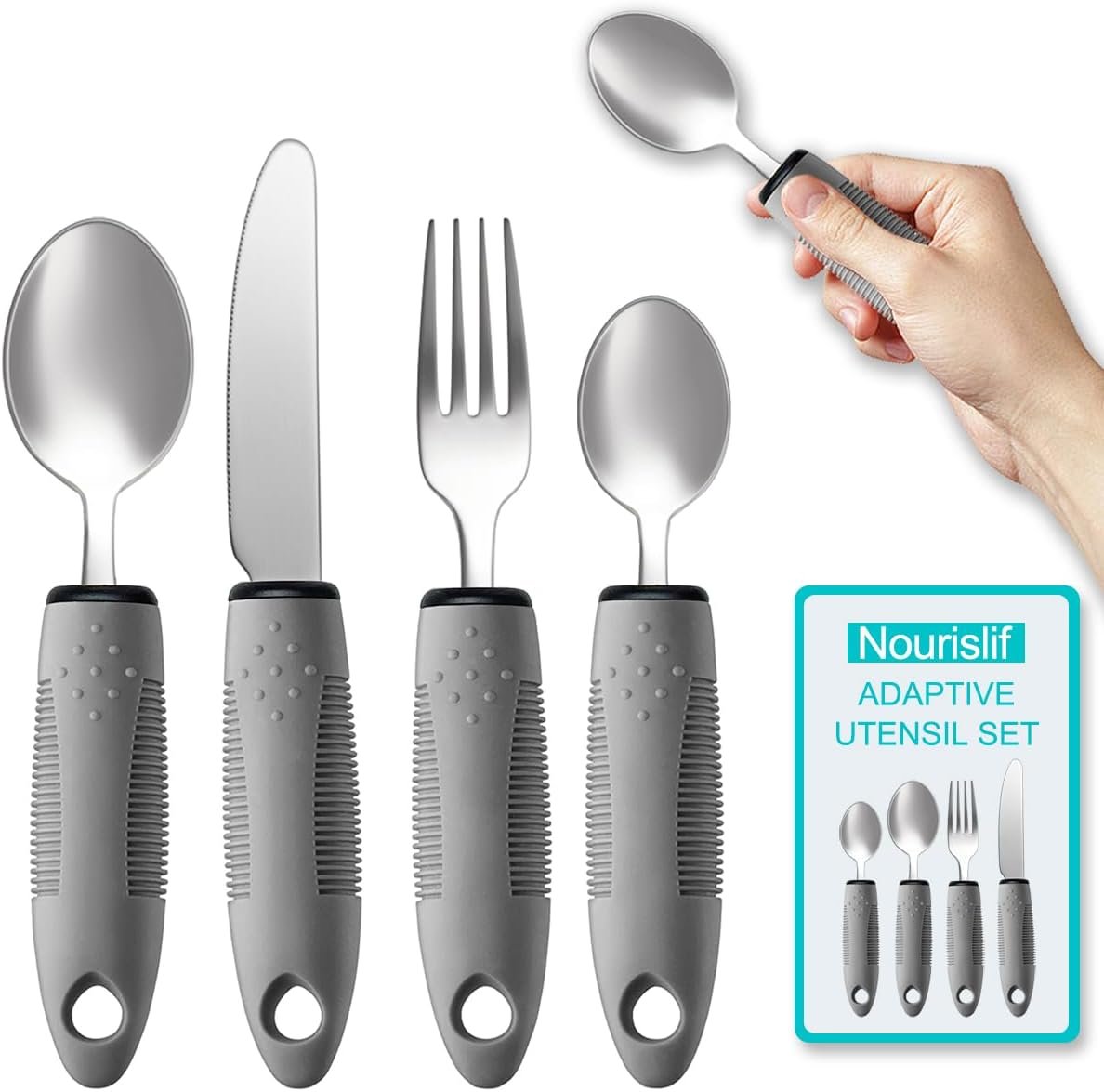 Ergonomic Adaptive Utensils Set for Seniors