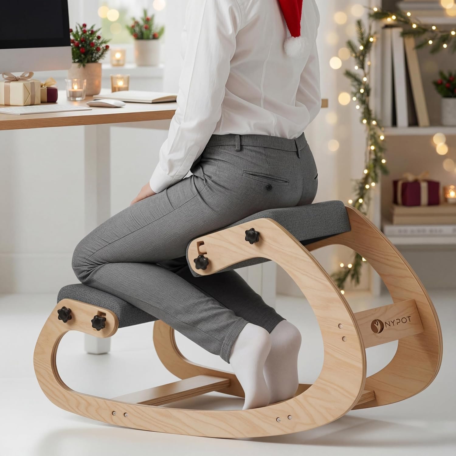 Posture-Perfect Kneeling Chair: Back Pain Relief for Desk Work