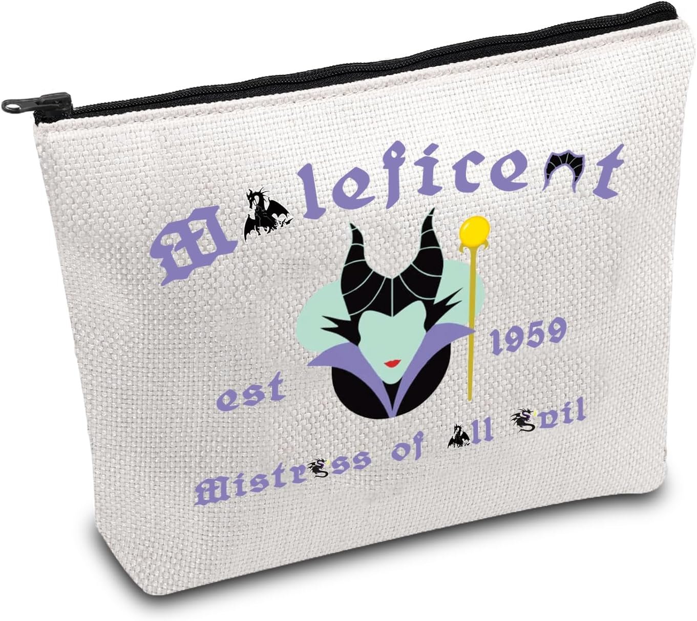 Evil Queen Zipper Pouch: Stylish Storage for Cosmetics & Essentials