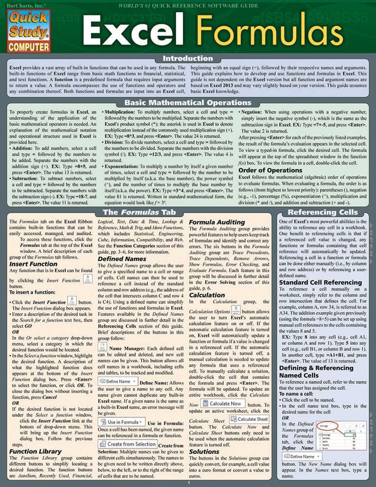 Master Excel with This QuickStudy Guide