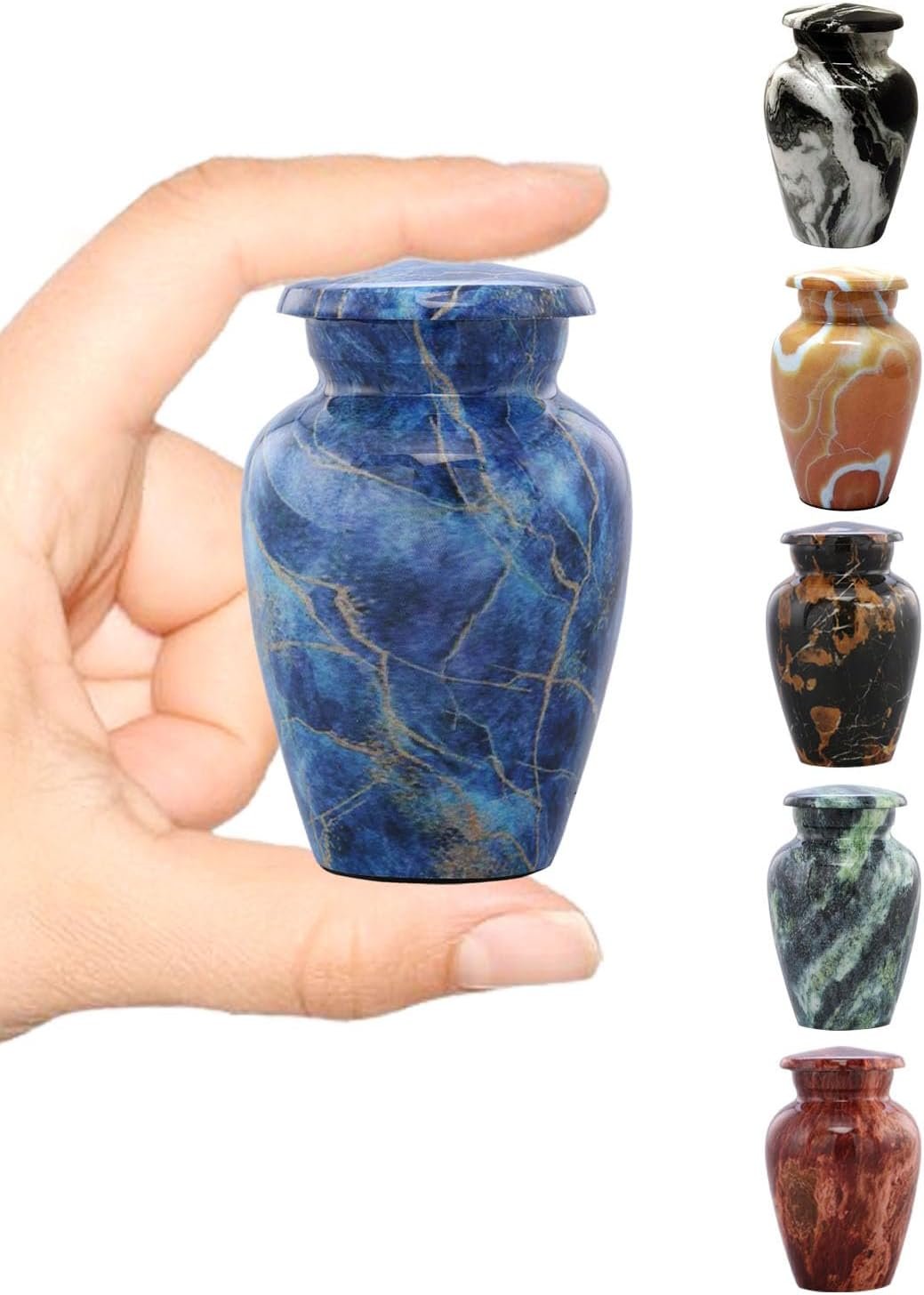 Exotic Blue Marble Urn for Cherished Ashes
