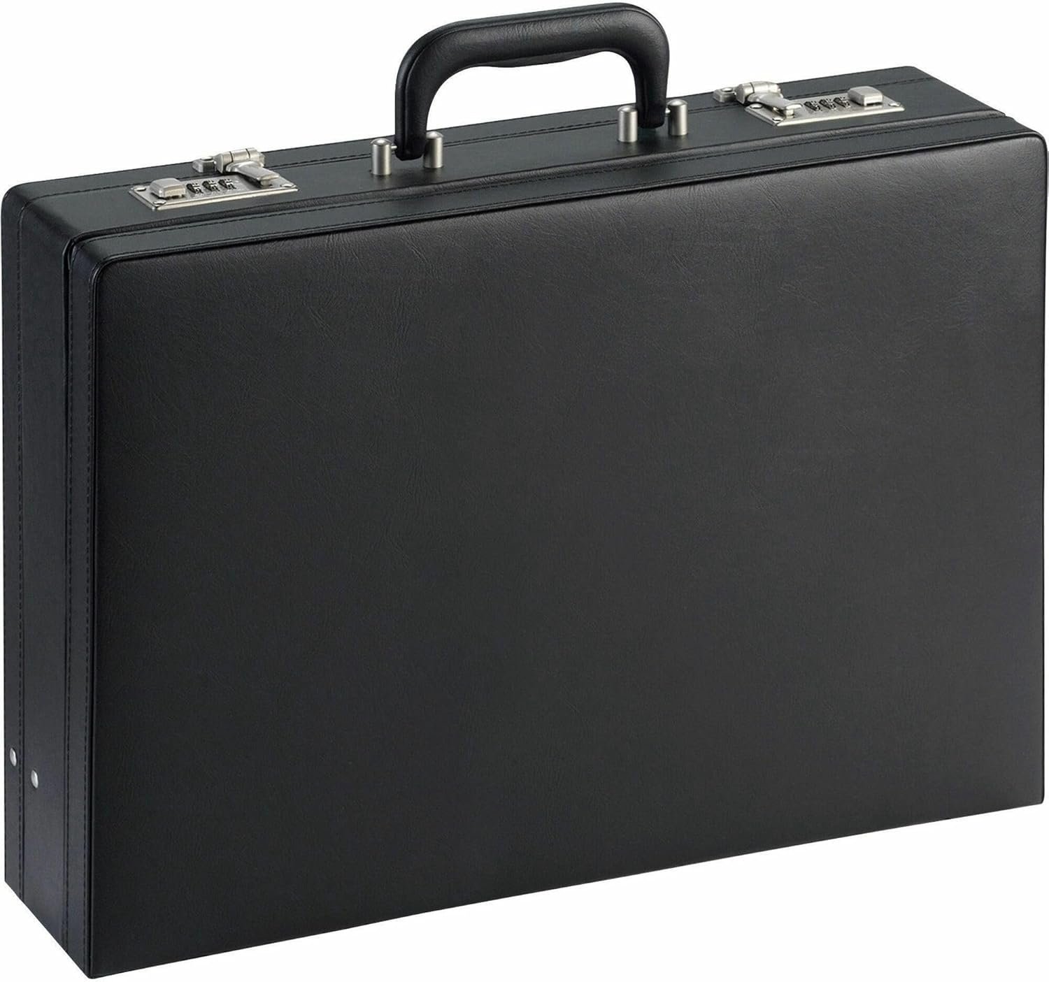 Expandable Secure Document Case - Professional Black Attaché