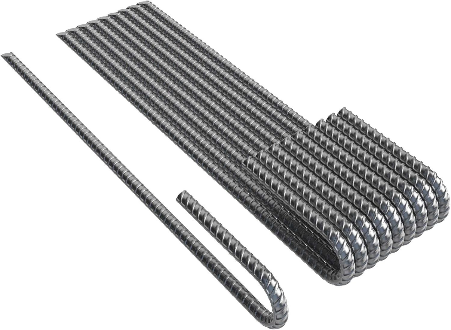 Extra Heavy-Duty J-Hook Rebar Stakes for Rock-Solid Ground Anchors (10-Pack)
