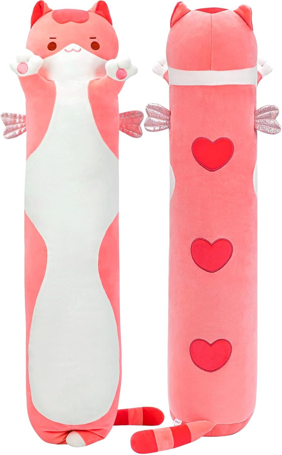 Extra-Plush Long Cat Body Pillow for Hugs & Comfort
