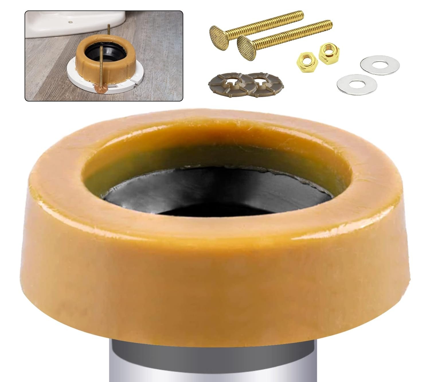 Extra Thick Toilet Wax Ring Kit for Leak-Proof Seals