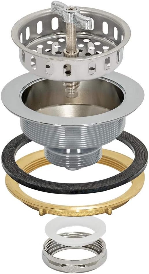 Stop Clogged Drains with EZ-FLO Sink Strainer - 3.5-4 inch Fit