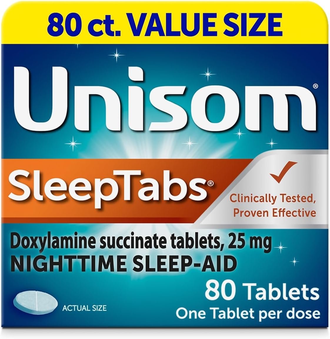 Fall Asleep 33% Faster: Unisom SleepTabs 80ct