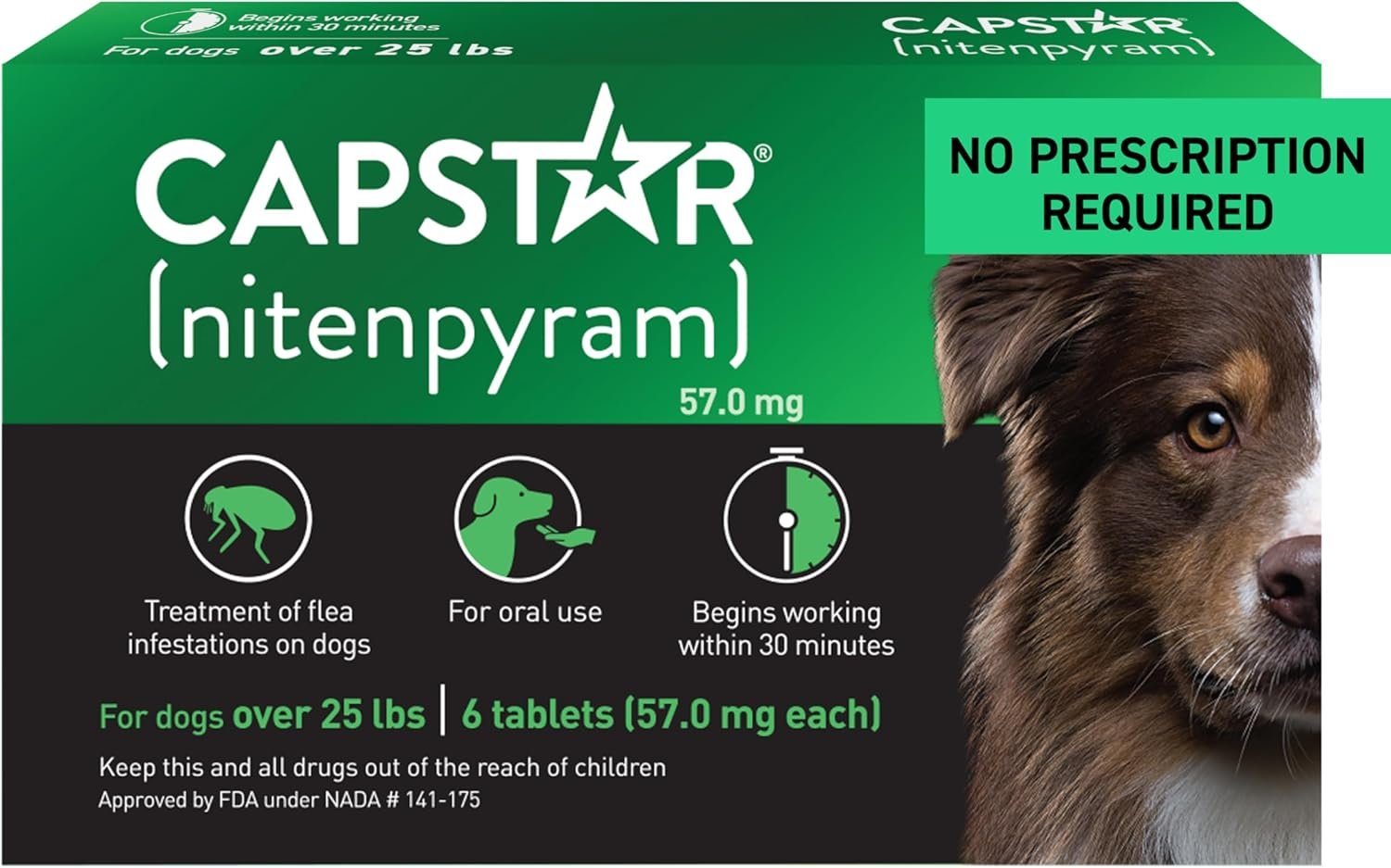 Fast Flea Relief: Capstar Kills Fleas in 30 Minutes for Dogs 25+ lbs