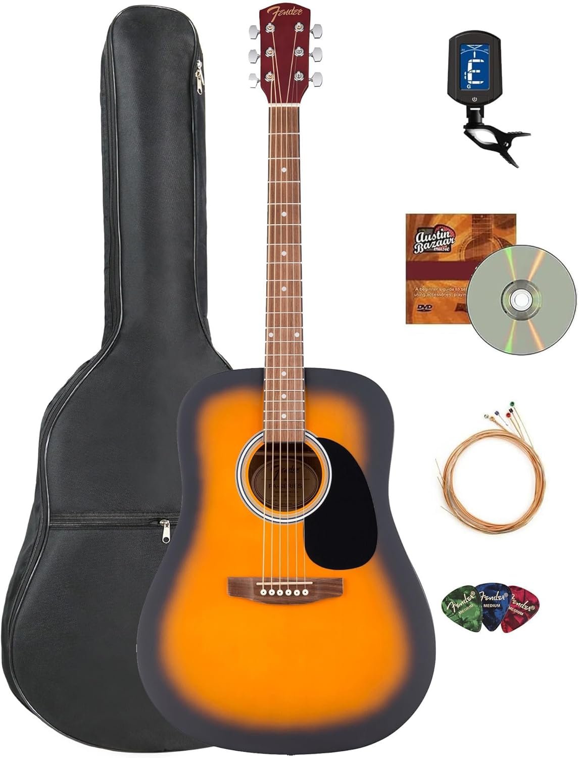 Complete Fender Acoustic Guitar Bundle for Beginners