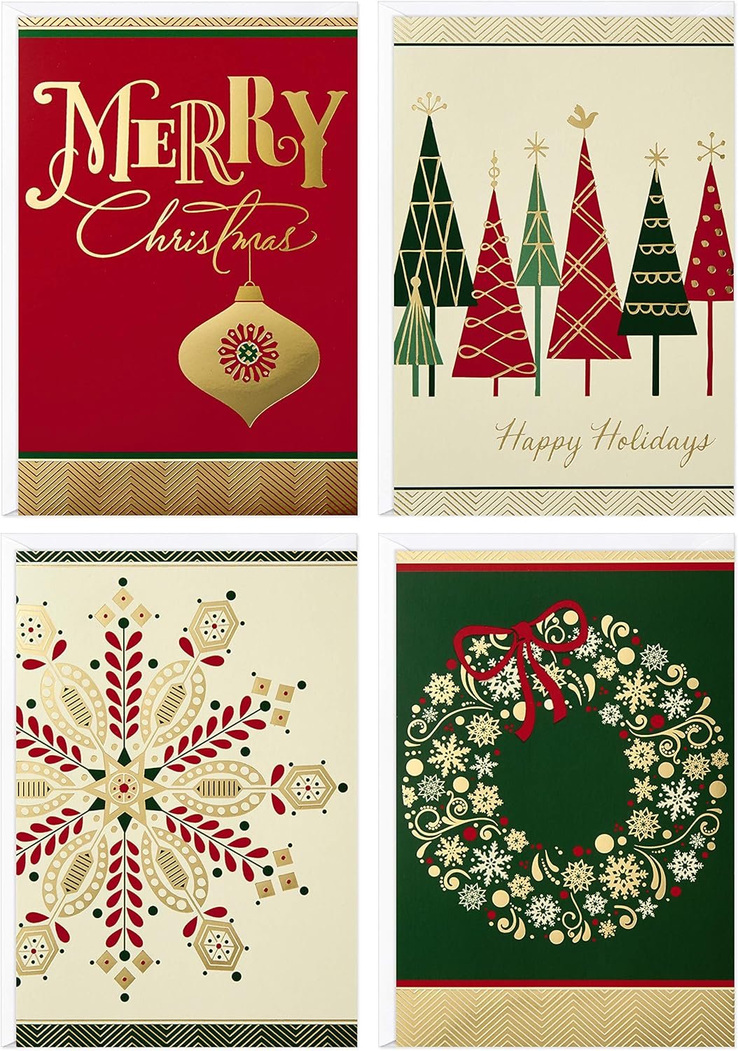 Festive Holiday Cards with Elegant Foil Accents