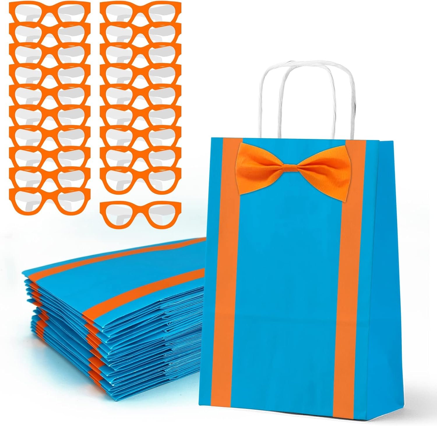 Fire Truck Party Favor Bags with Glasses & Bowties - 16 Pack