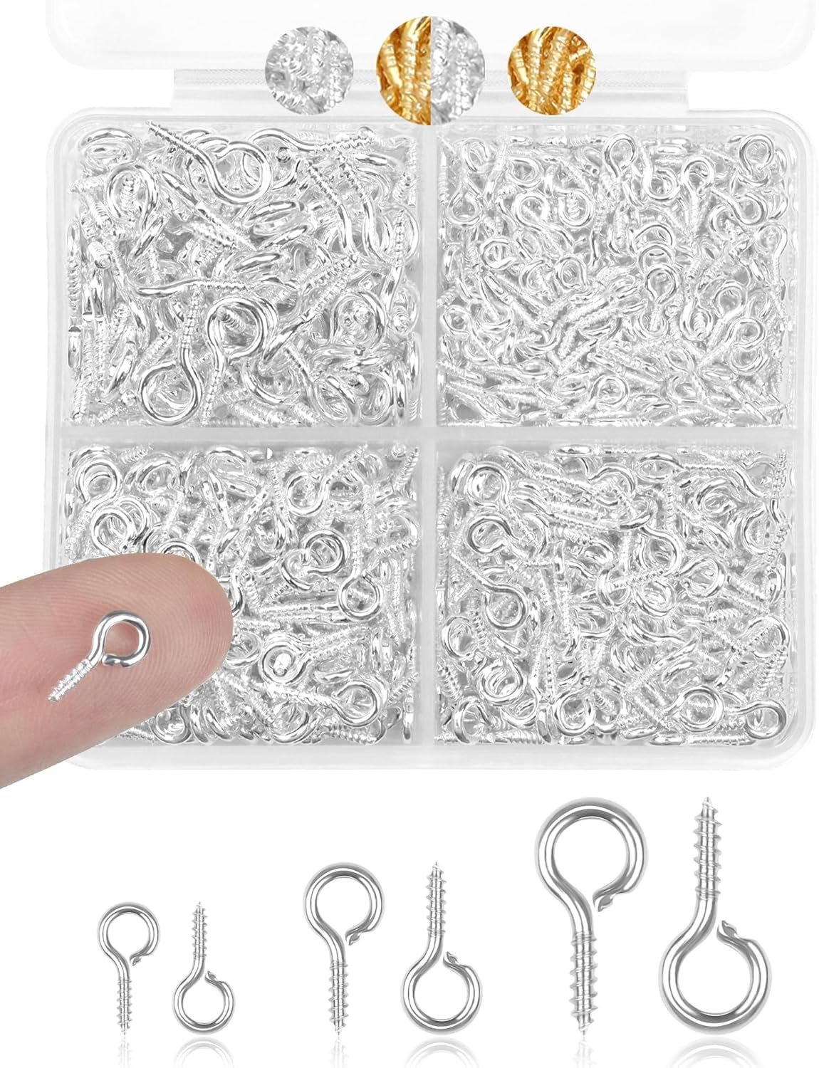 FIVEIZERO 600pcs Small Eye Pins for Crafting