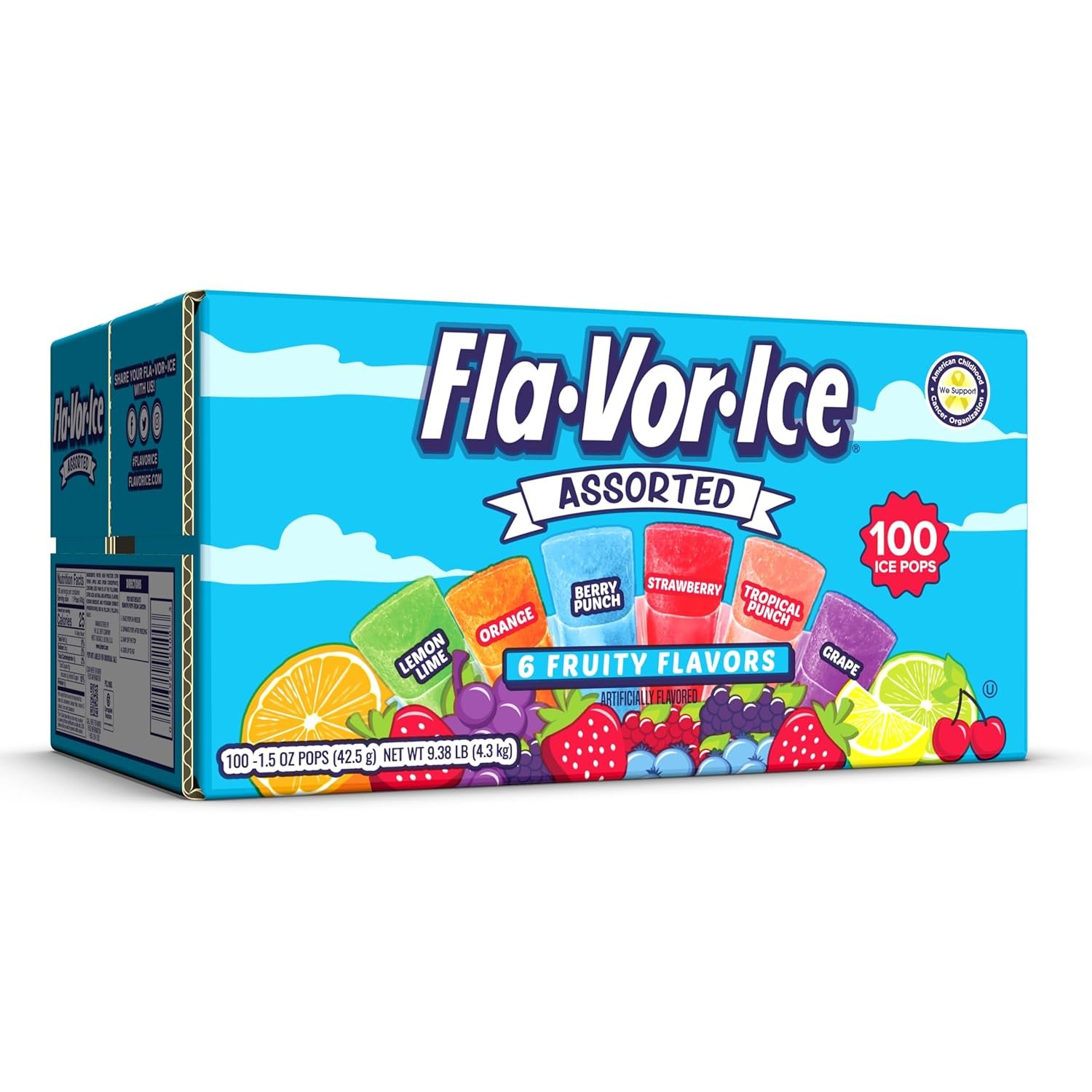 Fla-Vor-Ice Popsicle Variety Pack - 100 Count
