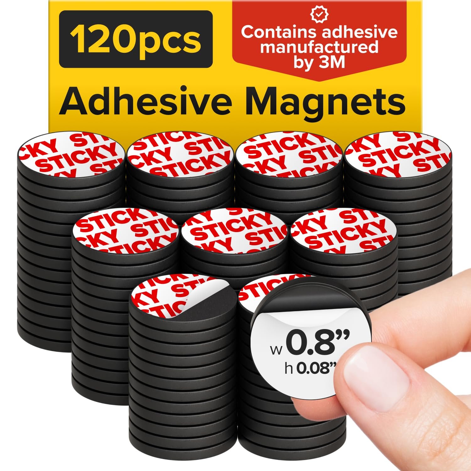 Flexible Adhesive Magnets - 120 Versatile Dots