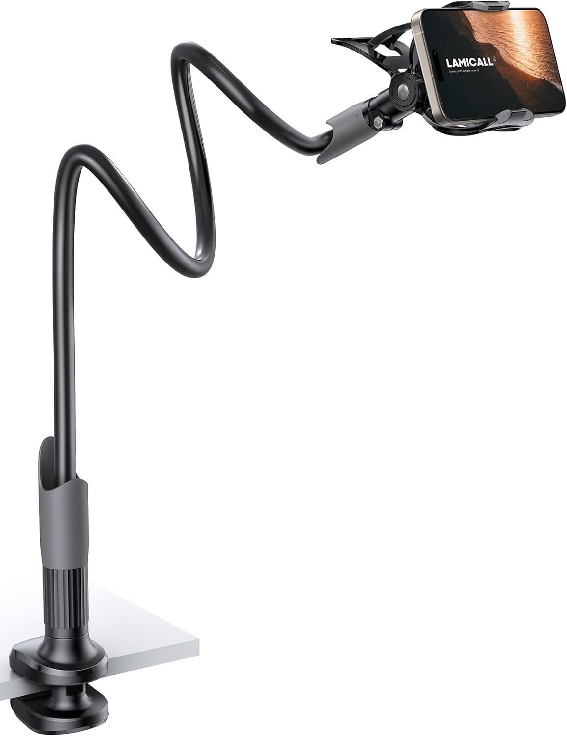 Flexible Bedside Phone Holder for Hands-Free Viewing