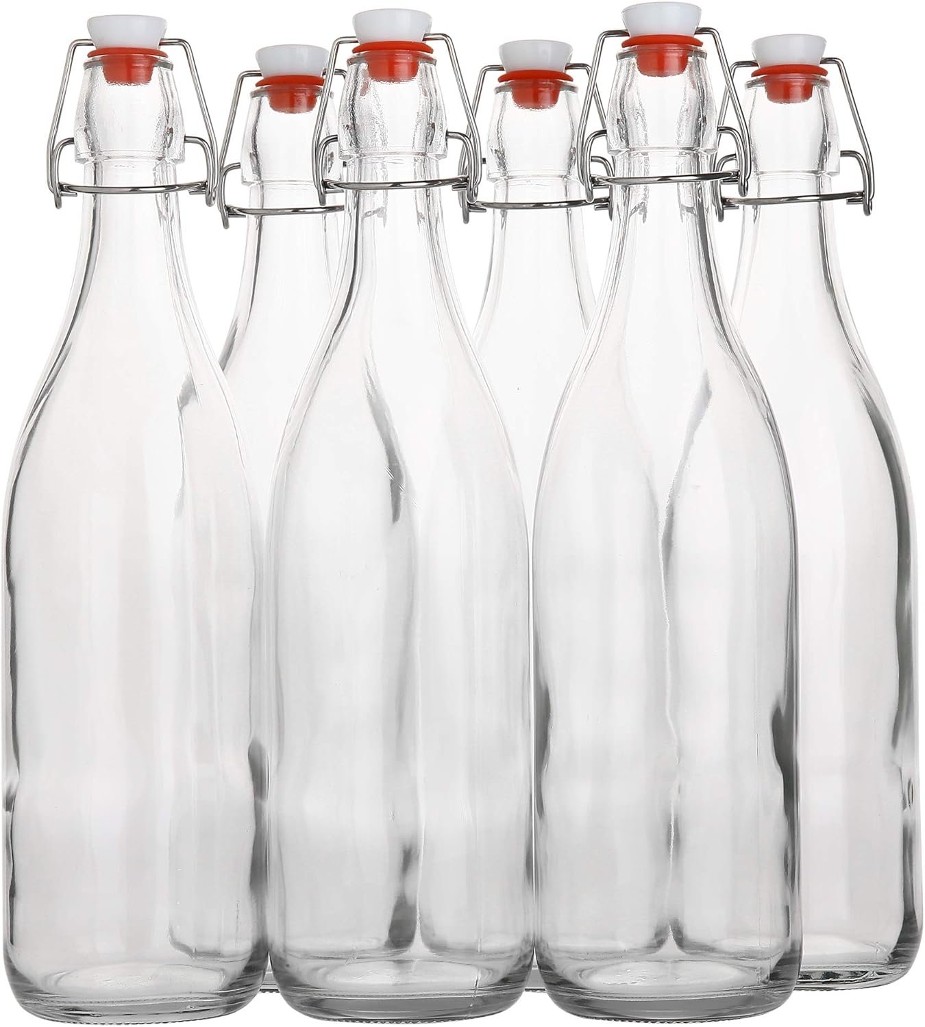 Airtight Flip Top Glass Bottles - Store Brews & Beverages Leak-Free