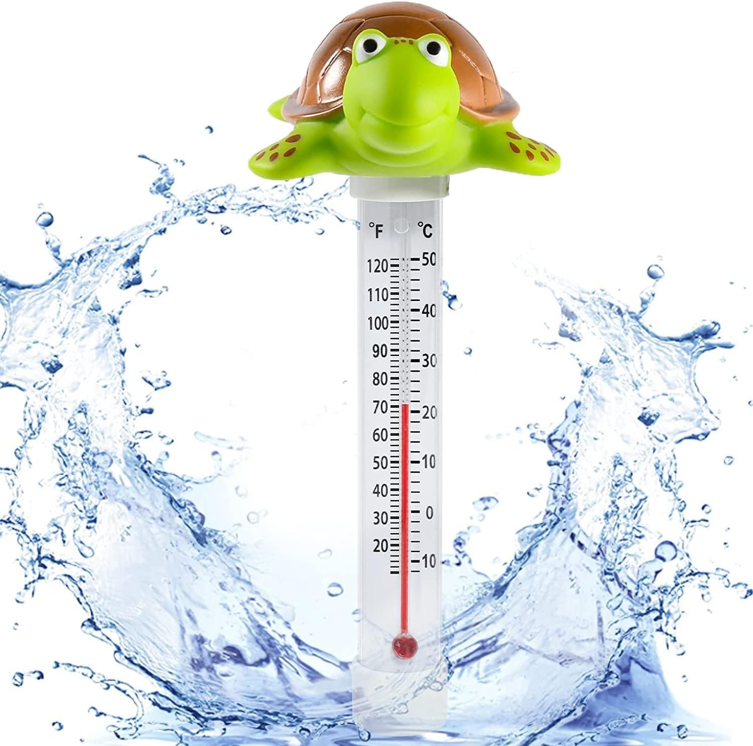 Floating Pool Thermometer with Turtle Design